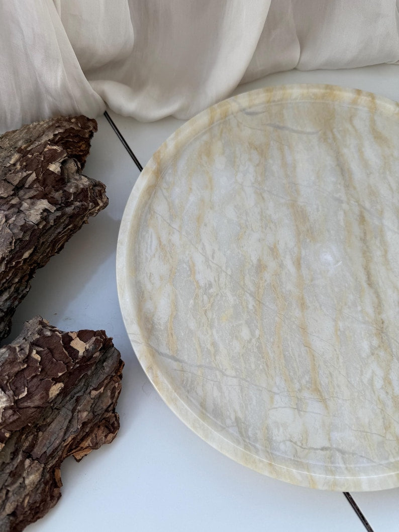 Luxury Breccia Daino Marble Decorative Tray(Two Sizes )