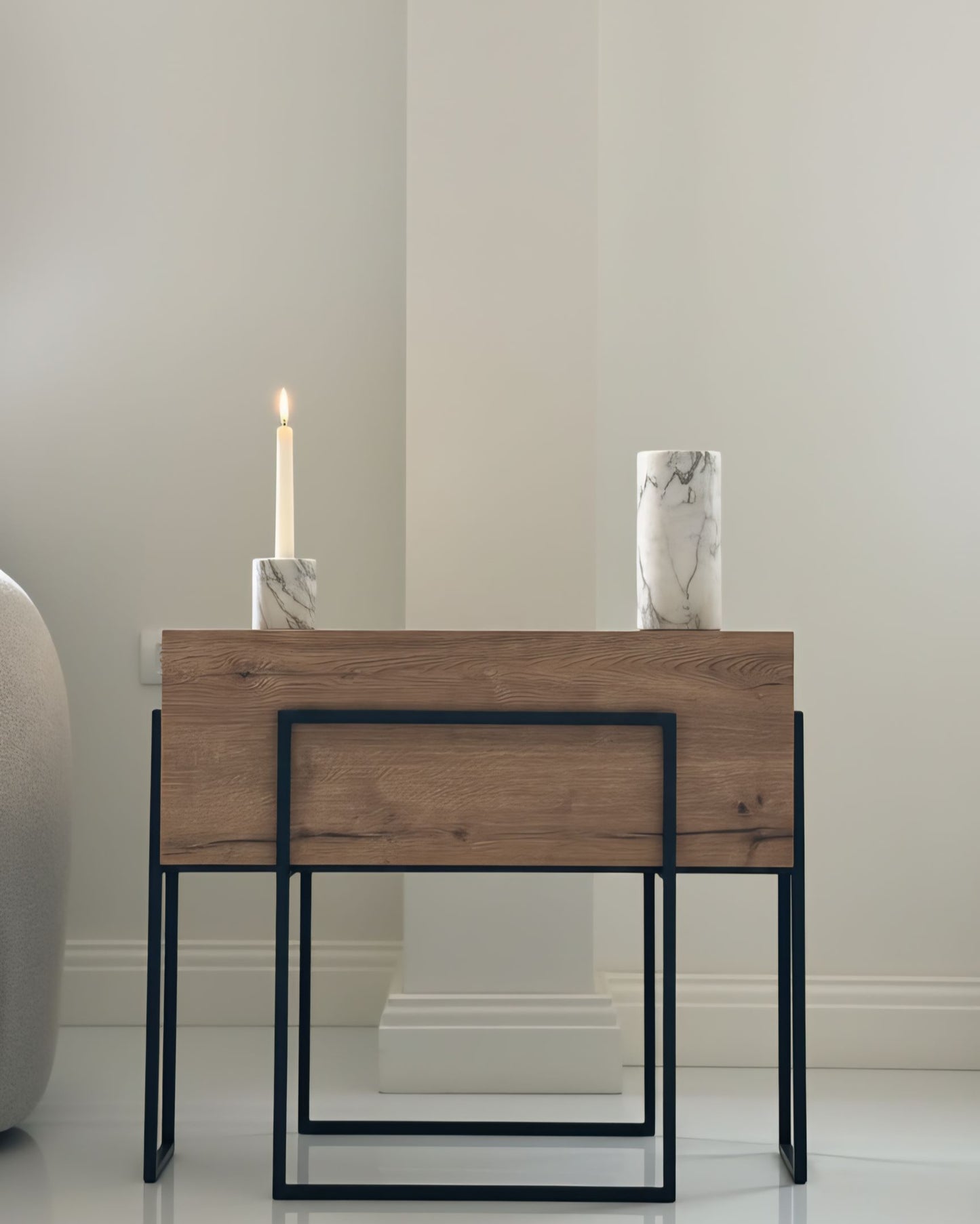Wooden 80cm pot or table