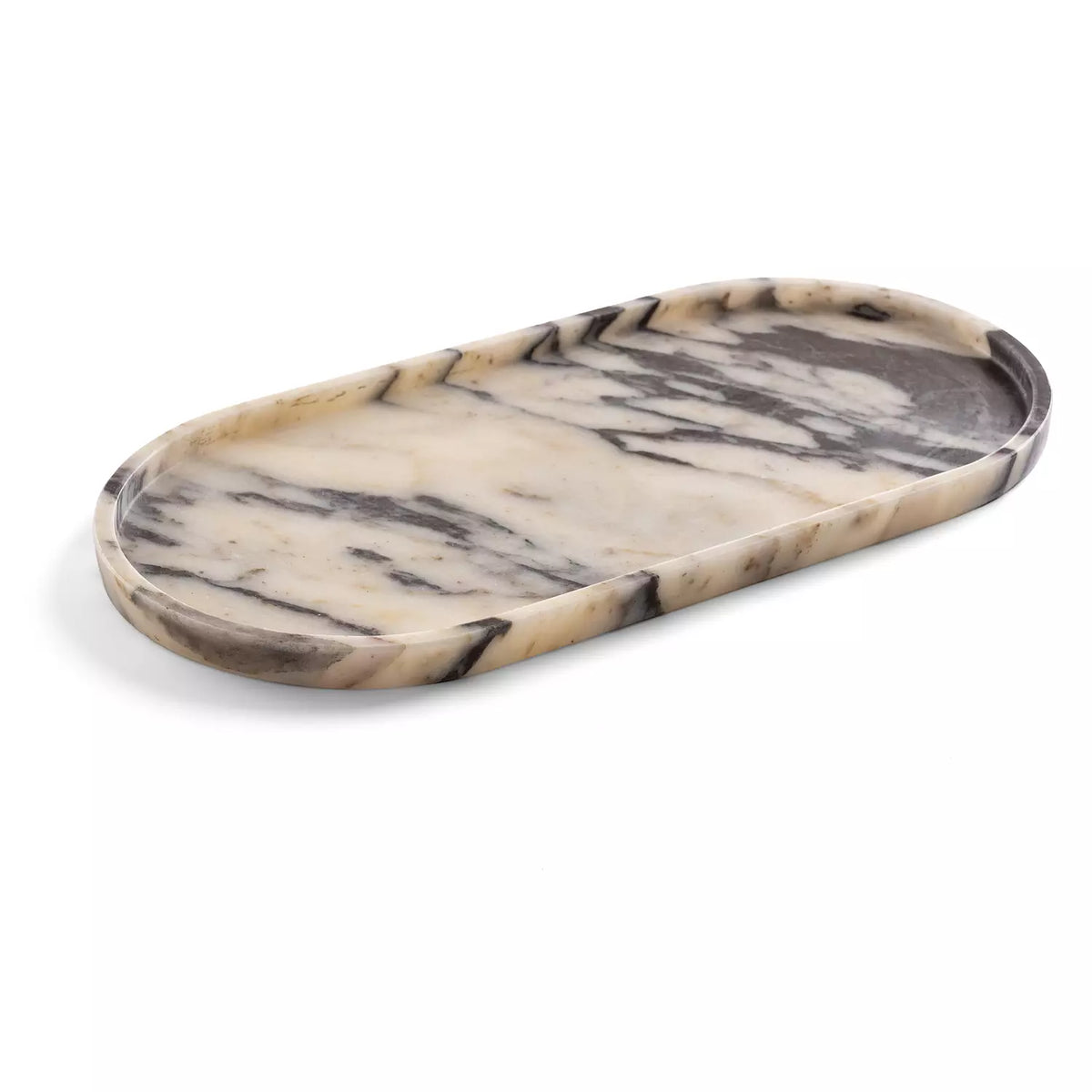 Luxurious Calacatta Viola Marble Tray | Handcrafted Elegance (Two Sizes )