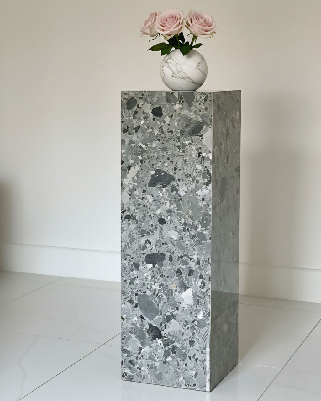 Grey Glossy Pedestal ( available 3 sizes)