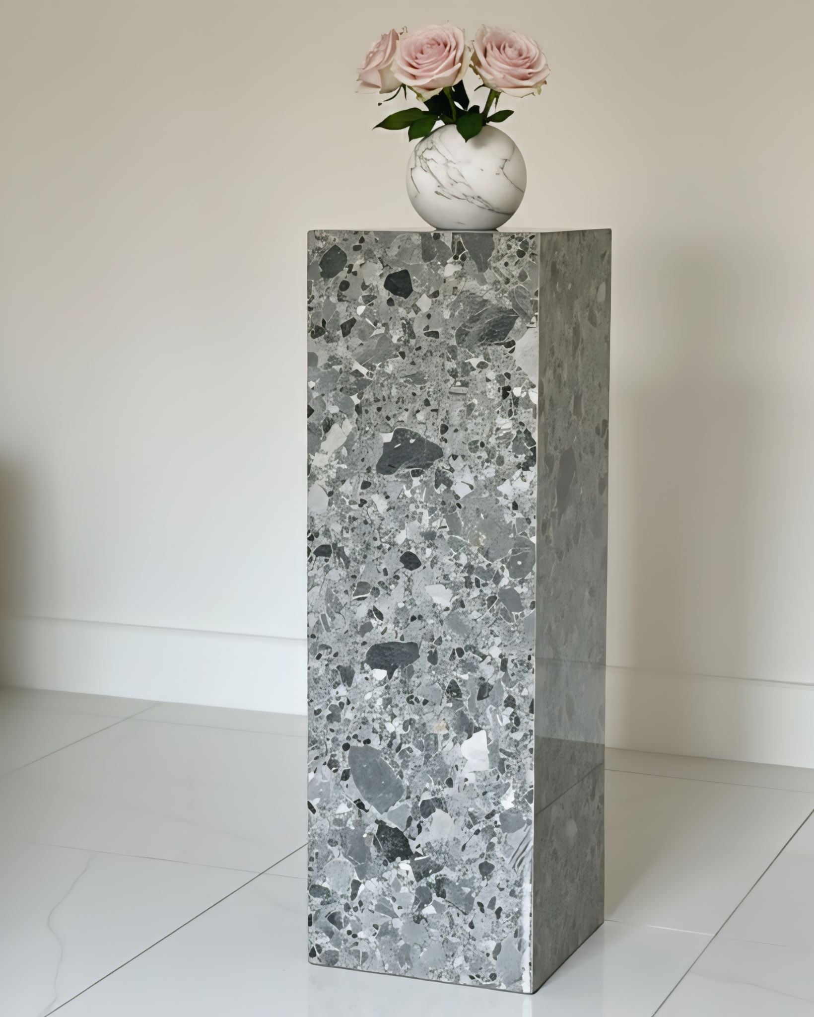 Grey Glossy Pedestal ( available 3 sizes)