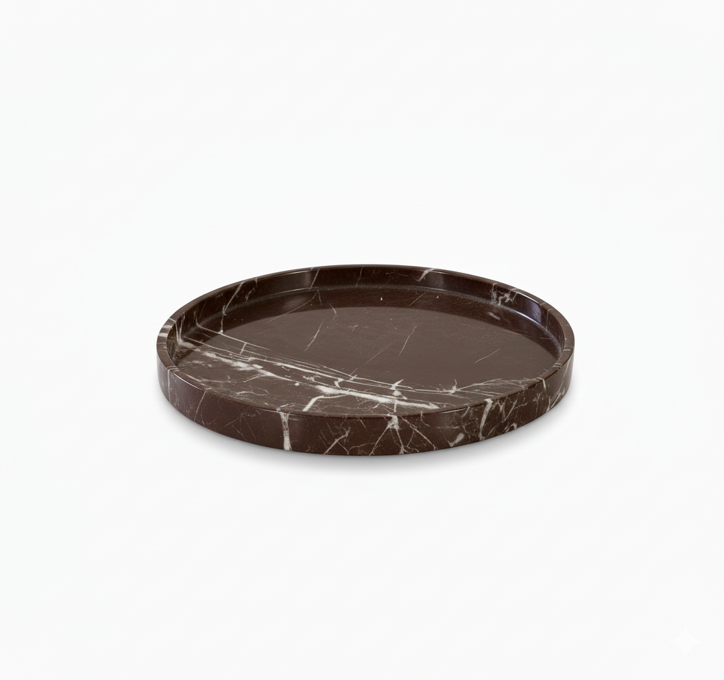 Rosso Levanto Natural Marble Tray – Timeless Luxury(Two Sizes )